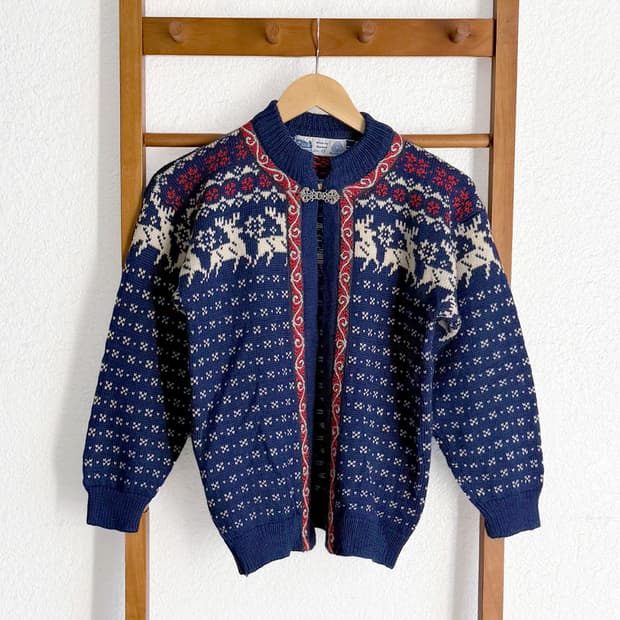 Norwegian Navy Deer Cardigan