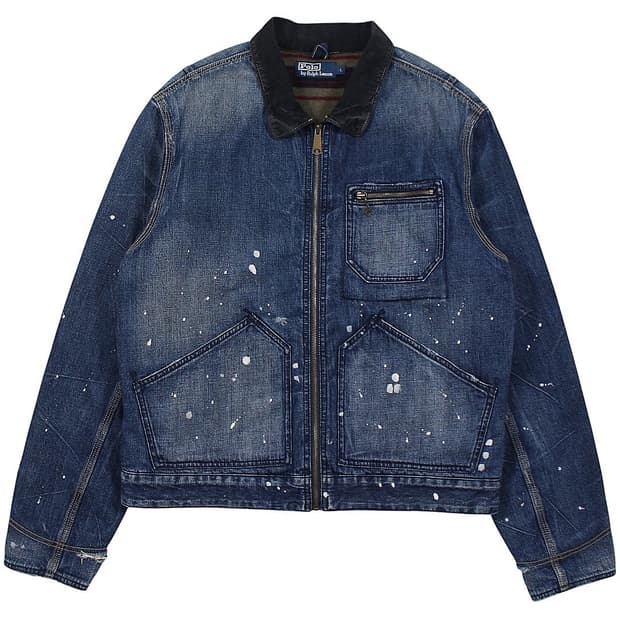 폴로랄프로렌 50-60s Lee 리 191-LB 페인팅 데님 자켓 블랭킷