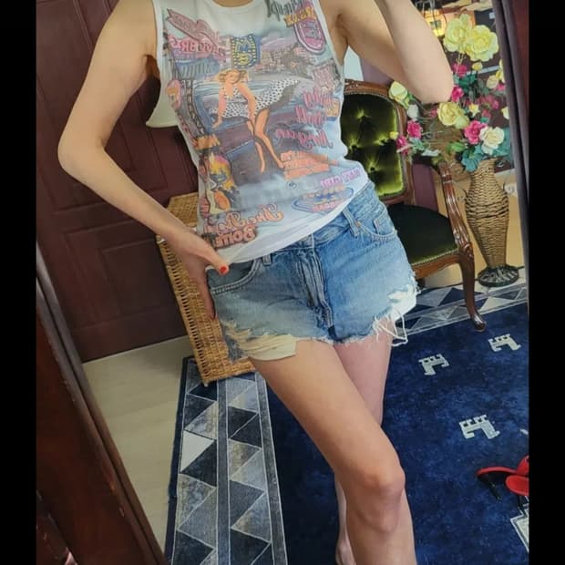 프랑스 수입 모르간 마릴린 먼로 티셧