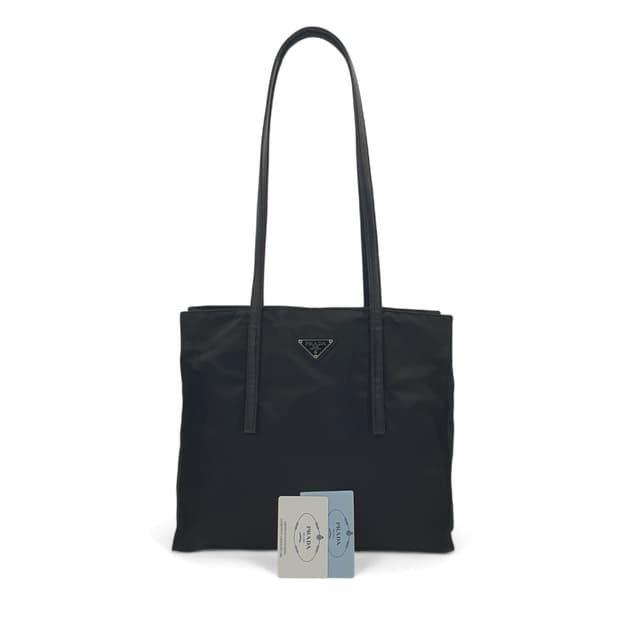 프라다 리나일론 삼각로고 블랙 미듐 숄더백 B6222