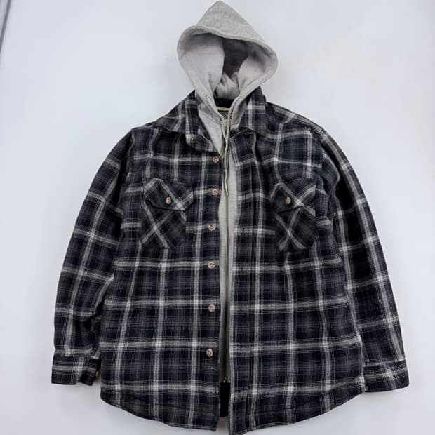 필드앤스트림 플란넬 누빔 후드 셔츠 자켓