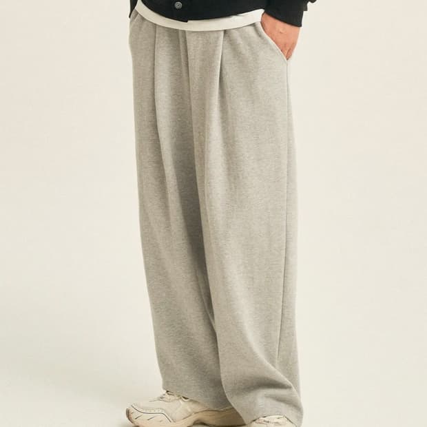 제로 딥 원턱 스웨트 팬츠