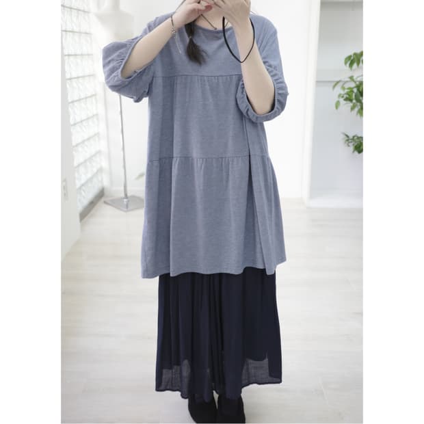 Mute blue sleeve tee