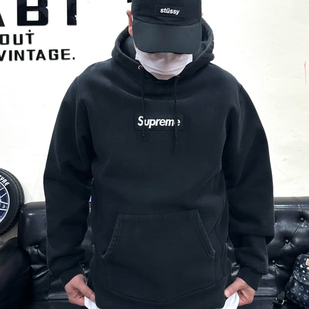 슈프림 박스로고 후드티 블랙 XL
