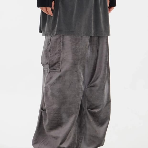 032C 벨벳 카고팬츠 S