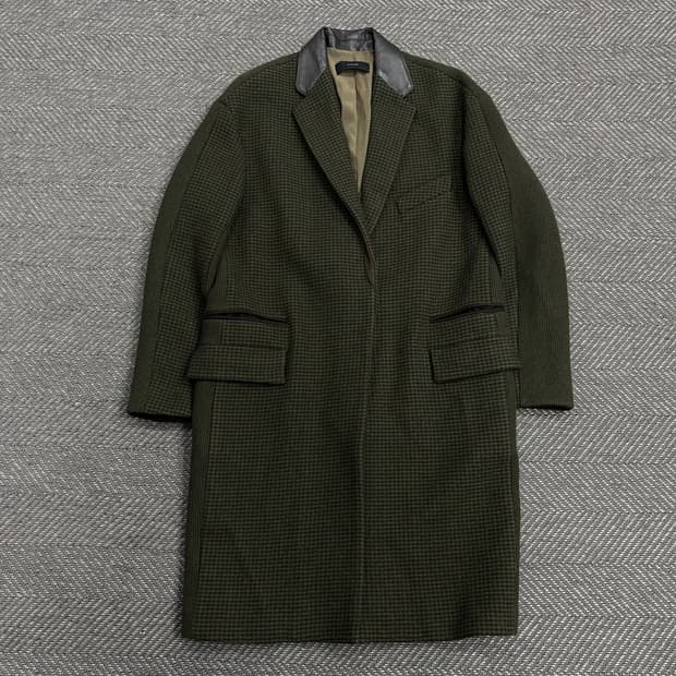 시스템 체크 패턴 코트 V0531