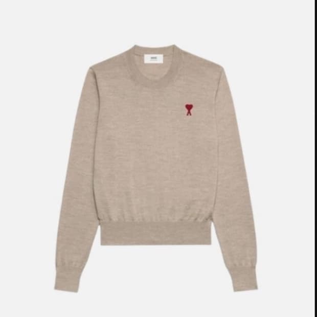 아미 스몰 로고 니트