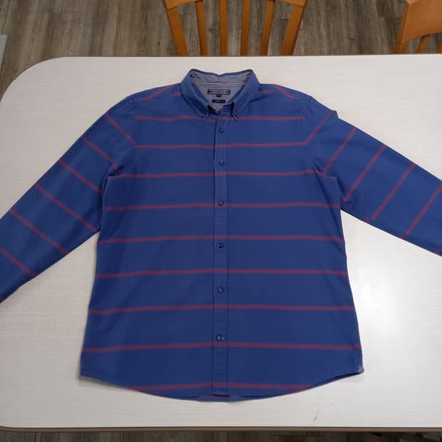 XL105 Tommy&Hilfiger 면 긴팔셔츠 네이비 XL-478