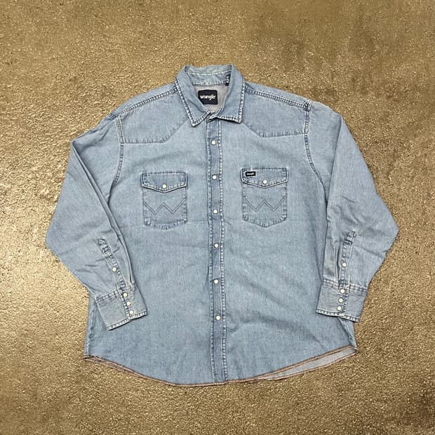 Wrangler 데님 웨스턴 셔츠 (110)