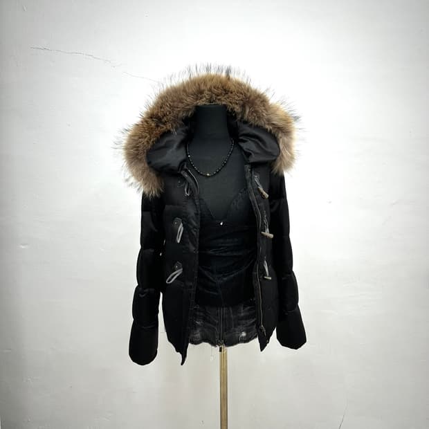 Duffle fur down jacket