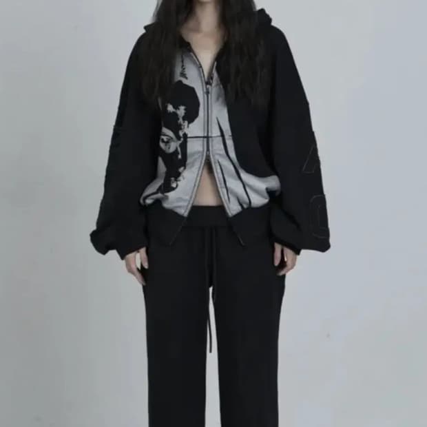 오도어 조디악 후드집업 블랙 판매