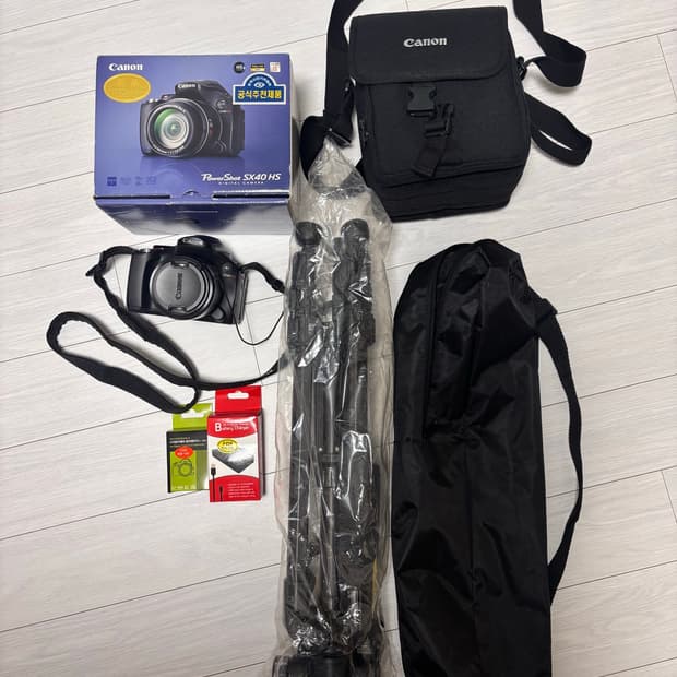 최상급) 캐논 파워샷 SX40 HS 카메라 삼각대 포함