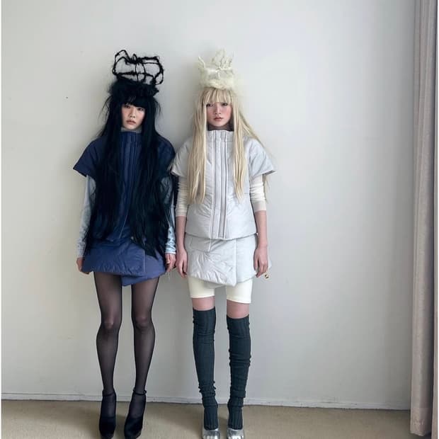 샵페어리 Velcro Volume Short Padding Blue