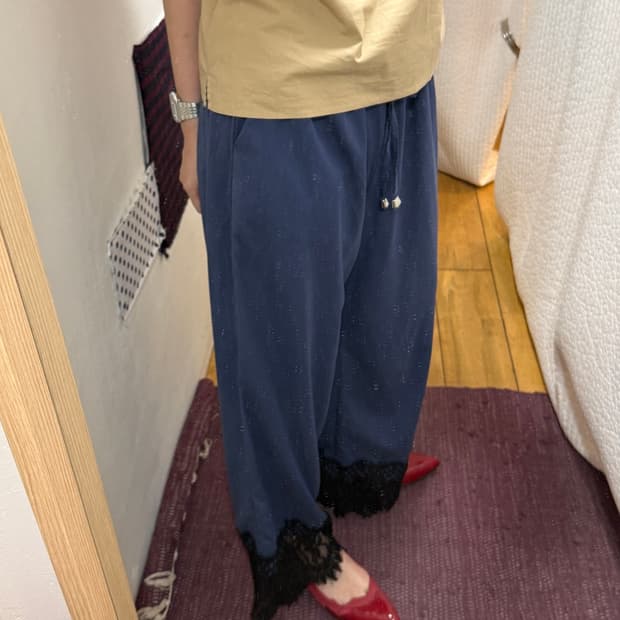 Lace blue pants