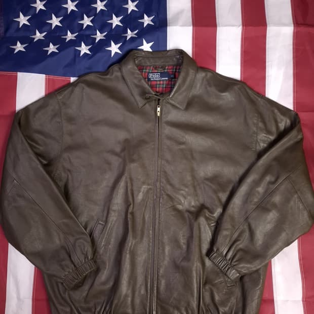 특A 오리지날 90's 랄프로렌폴로 램스킨 레더 자켓