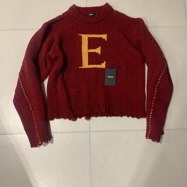 23AW egonlab 데미지 니트 점퍼