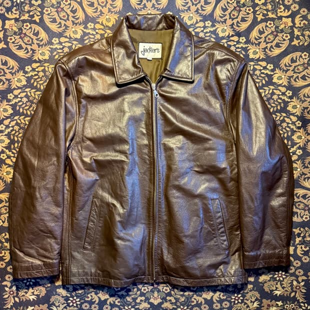 90-00s 빈티지 카우하이드 레더 자켓 폴로 맥스웰 