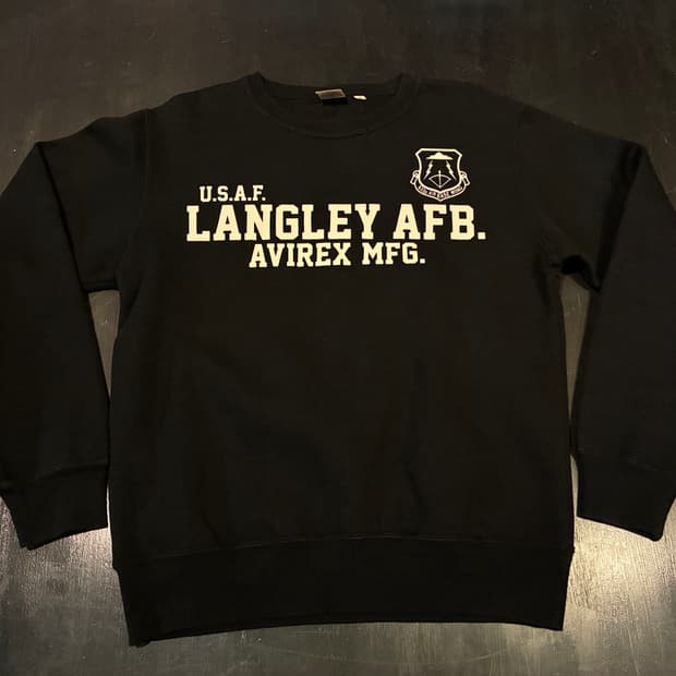 M) 아비렉스 에어포스 맨투맨 블랙