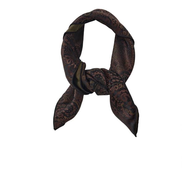 해칭룸 페이즐리 반다나 스카프 Khaki