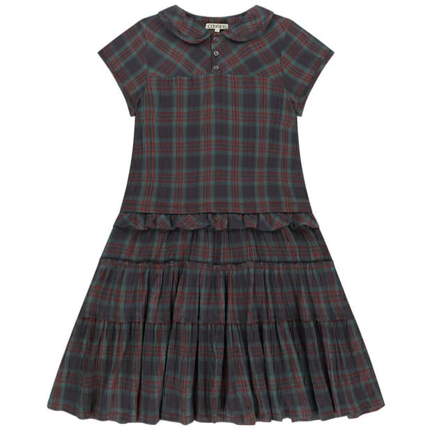 코이세이오 체크 원피스 보라색 2사이즈