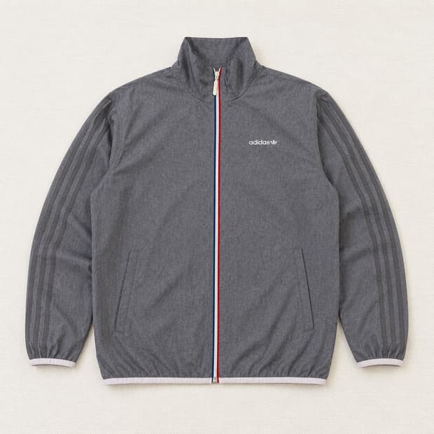 90) Adidas Originals 그레이 톤온톤 삼선 윈드브레이커 바