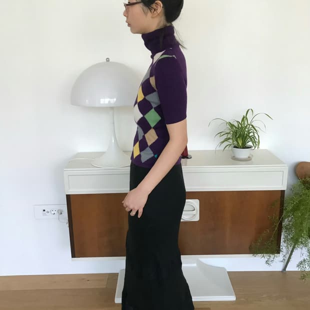 vintage linen lace skirt (26inch)