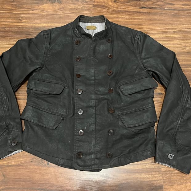 Stevenson Overall Co.더블 브레스트 코튼 왁싱 자켓 S