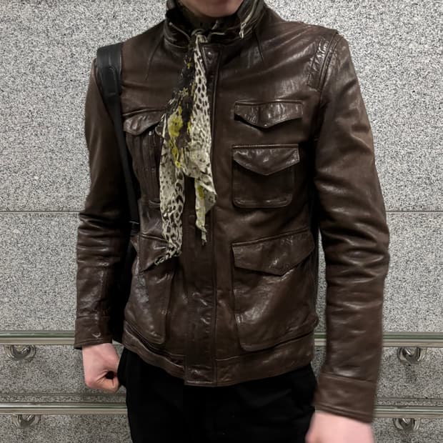 vtg lambskin field jacket