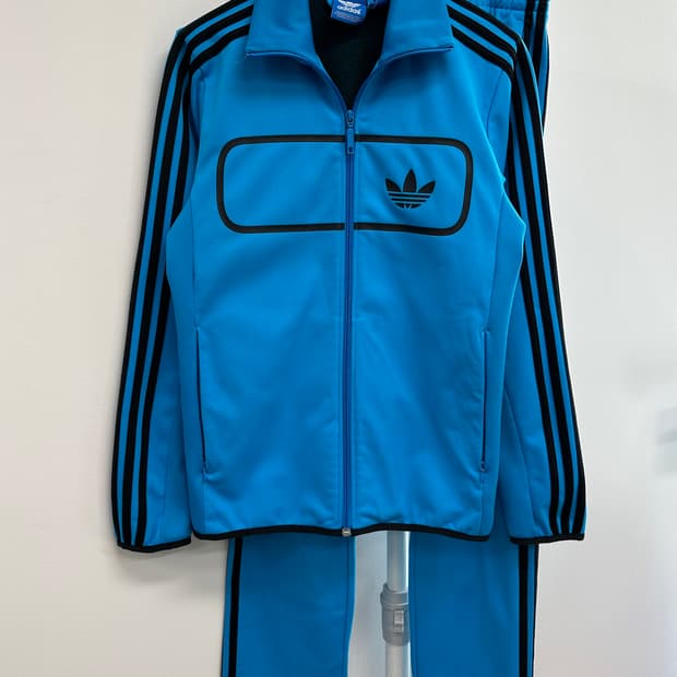 아디다스 블루 져지 트랙탑 셋업