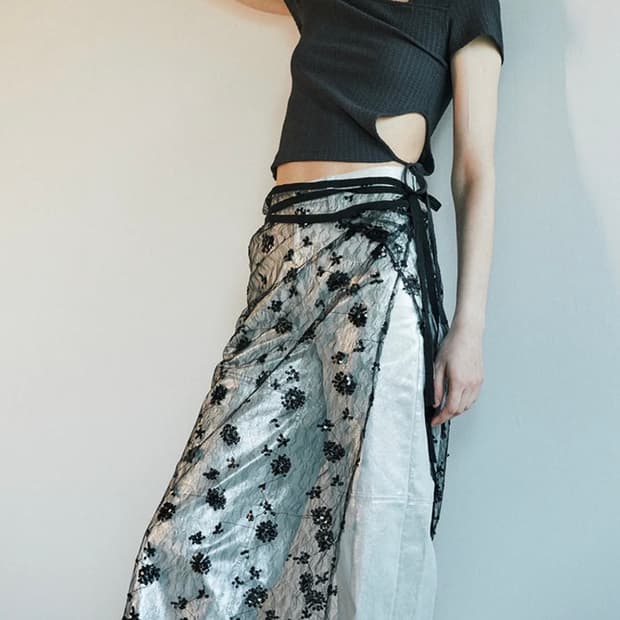 오데스 레이어드 스커트 블랙