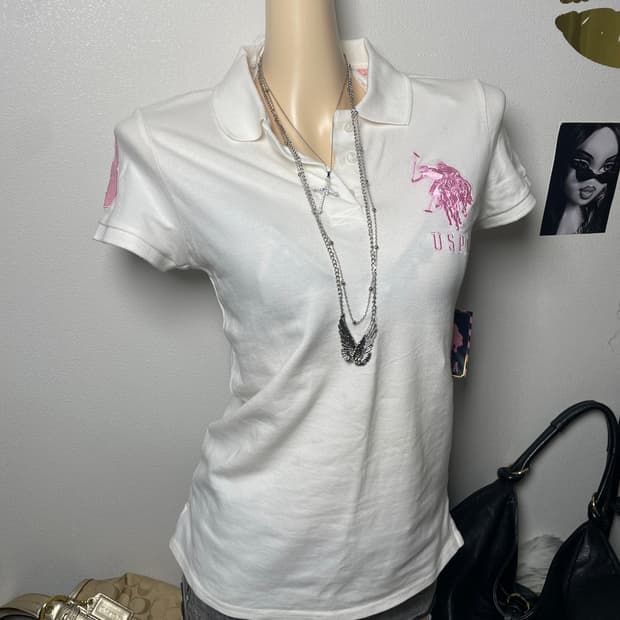 US polo assn 핑크 카라티
