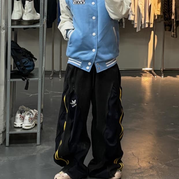 칼카니 빅로고 바시티 자켓 A2892