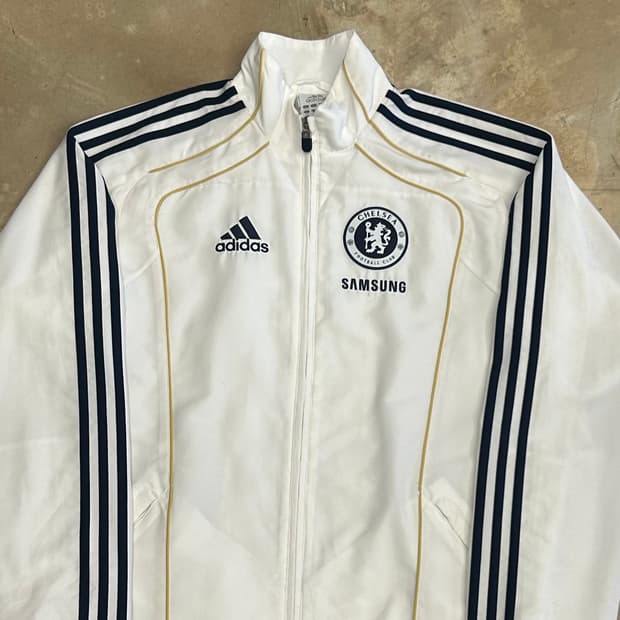 34/36 아디다스 삼성 첼시FC 화이트 바람막이