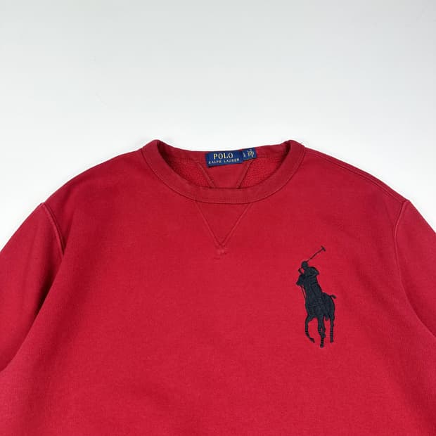 폴로 랄프로렌 빅포니 레드 맨투맨 (L)