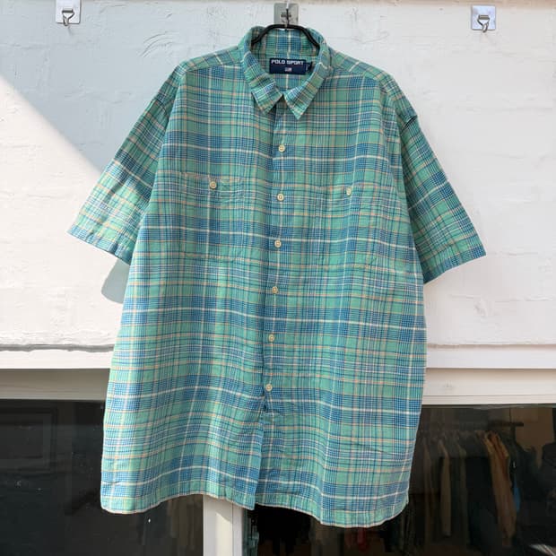 Polo Sports Ralph Lauren 90s 반팔 체크셔츠 LL