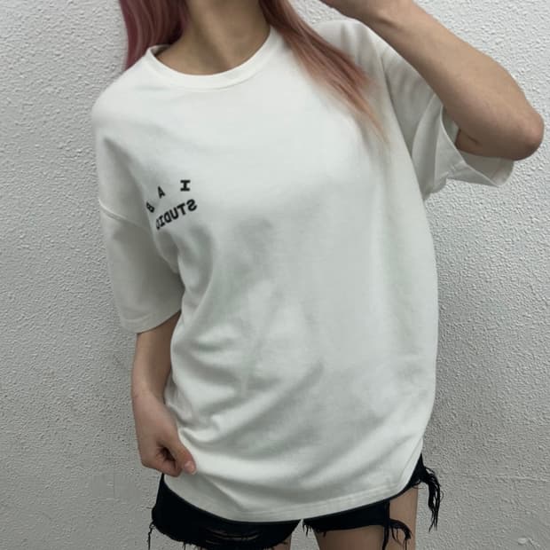 아이앱스튜디오 로고 화이트 반팔 XL