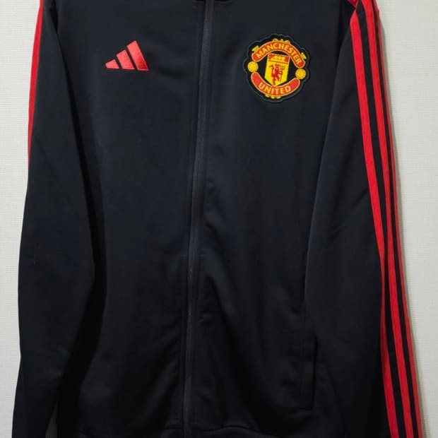 아디다스 맨유 DNA 검빨 유니폼 트랙탑 져지집업 95 / M