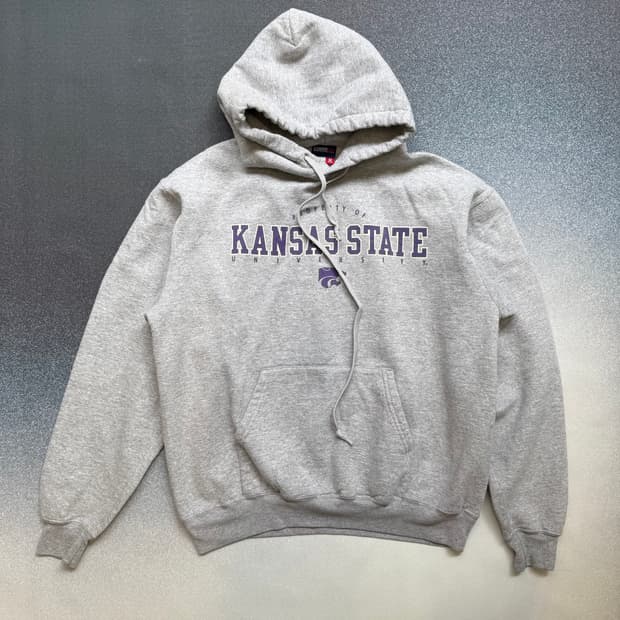 90s CAMPUS ONE SPORTSWEAR 캔자스 주립대 카포티 후드