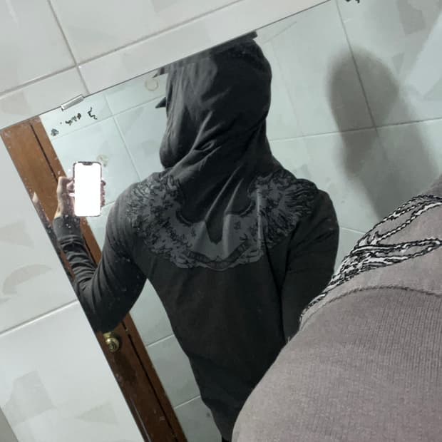 유일) 아르마니 익스체인지 이글 자수 프린팅 y2k 후드집업