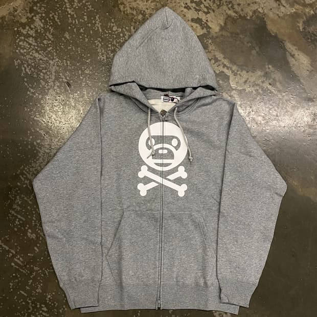 새상품 베이프 마일로 본크로스 후드집업 L /2XL