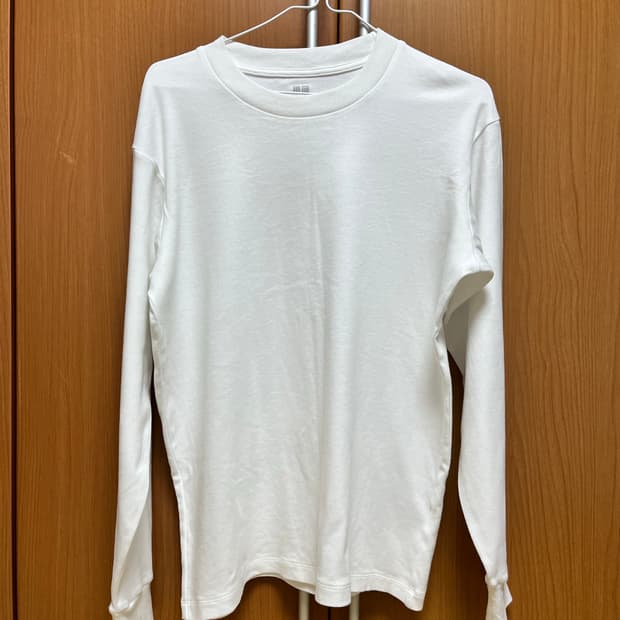 유니클로 기본 긴팔티 M 흰색