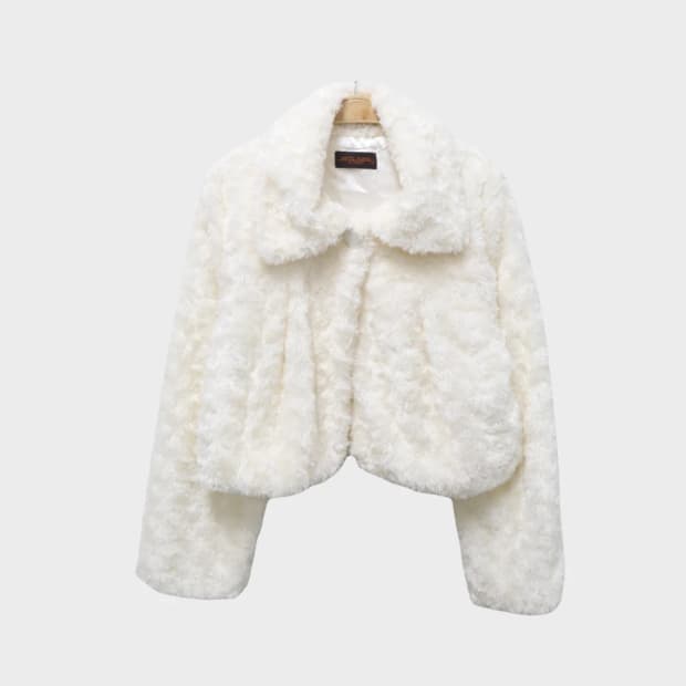 HAPTIC FLAVOR 아이보리 퍼 자켓 60249