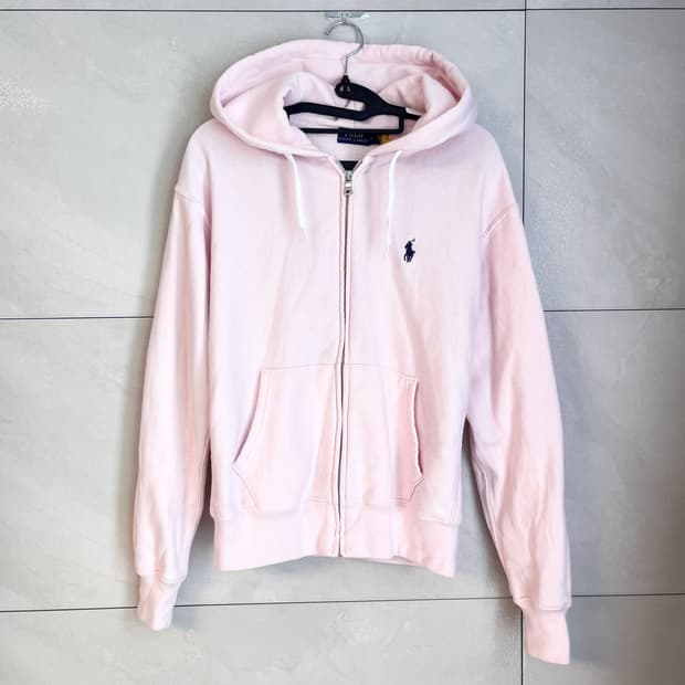 폴로랄프로렌 연핑크 딸기우유 후드집업 [S size]