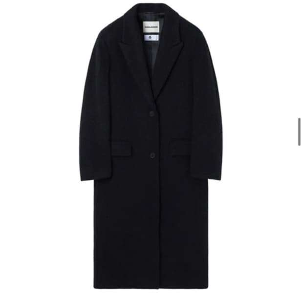 인사일런스 헤어리 알파카 코트 블랙