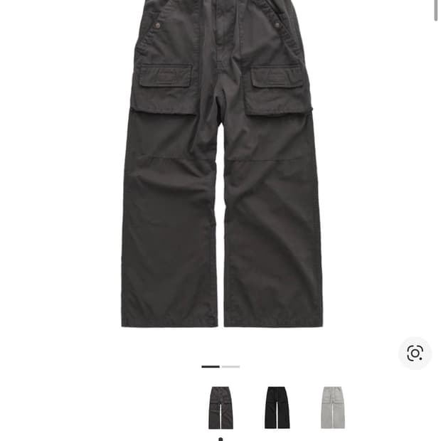 (2) 폴리테루 프론트 카고 팬츠 차콜 25ss