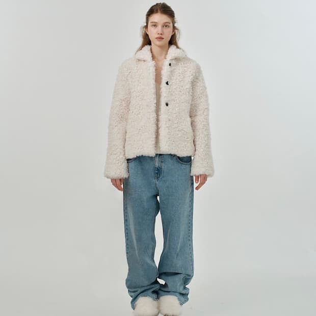 더바넷 부펀트 퍼자켓 Bouffant Eco-Fur Jacket