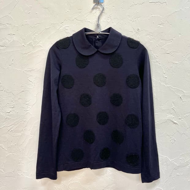COMME des GARCONS Felt Dot Blouse