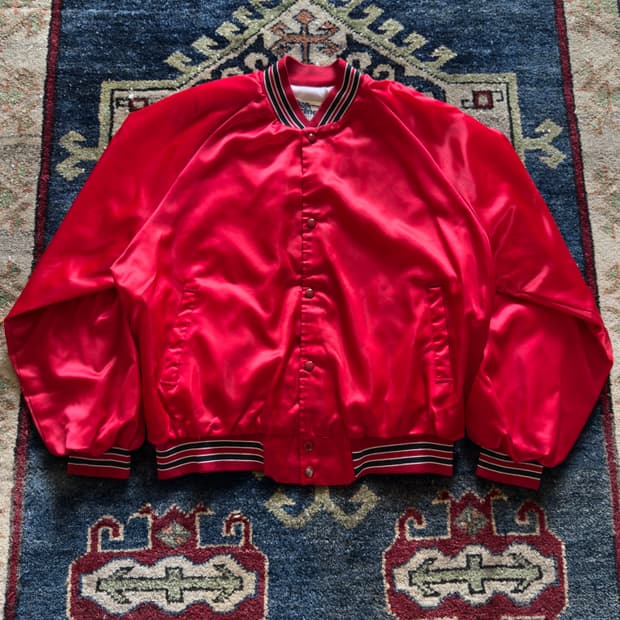 90s USA Chalk Line satin varsity Jacket