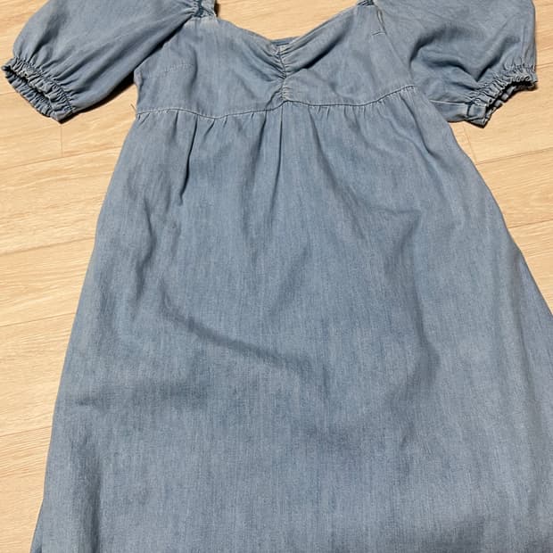 H&M 데님 퍼프 원피스
