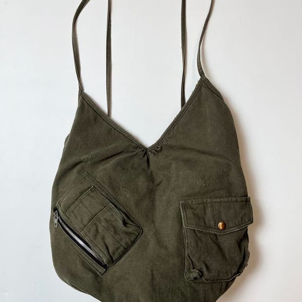 웰던 밀리터리 포켓 터치 토트 백 Q1415